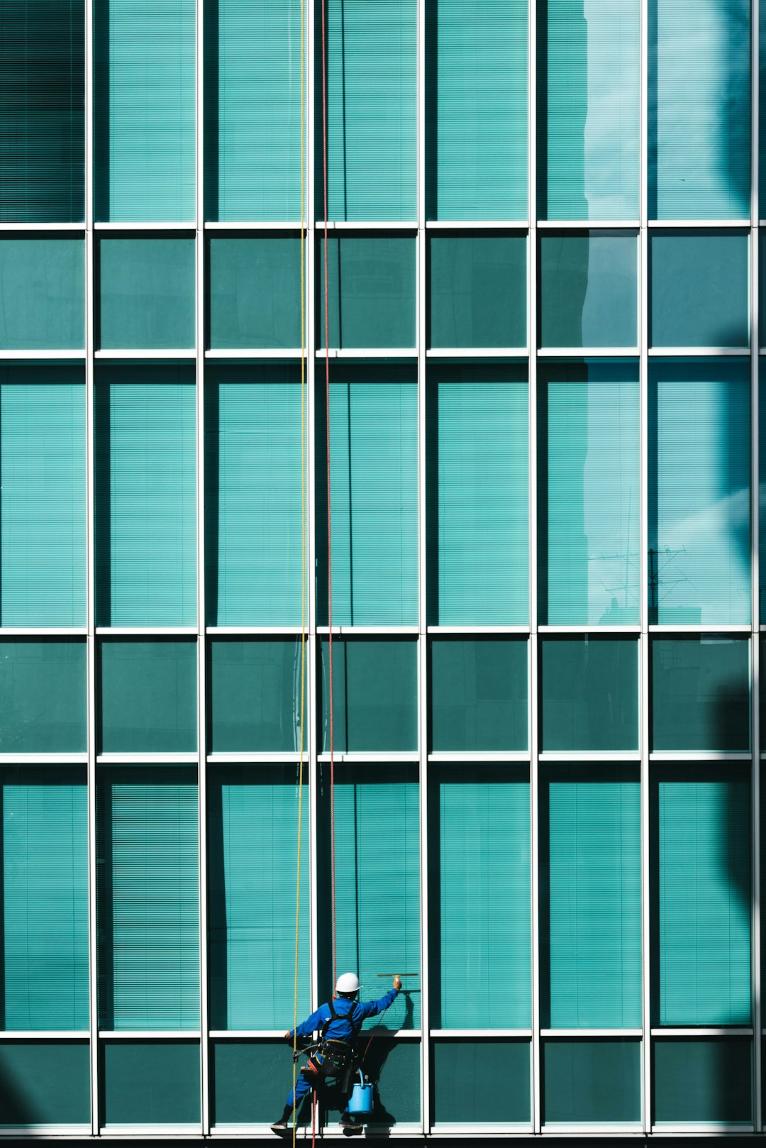 the person washing windows